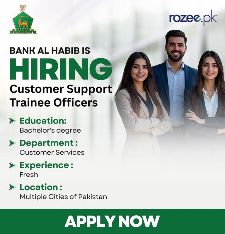 Bank Al Habib Customer Support Trainee Officers Jobs 2025 | All Cities