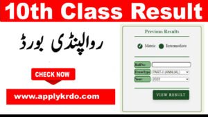 Rawalpindi Board 10th Class Result 2025 Check Matric Result Online