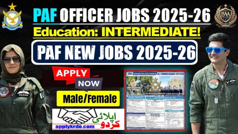 Join PAF as Commissioned Officer Jobs
