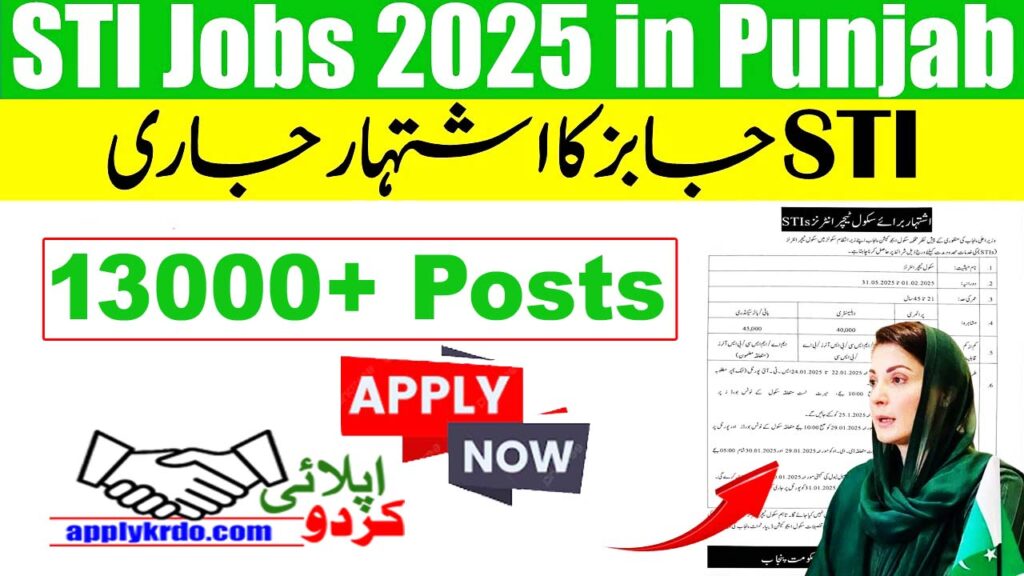 STI Teaching Jobs 2025: All Punjab District School Vacancies