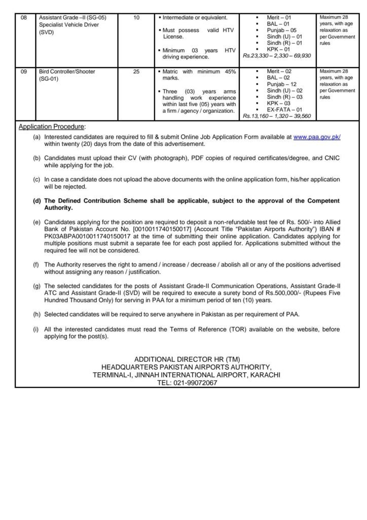 Official advertisement of Pakistan Airports Authority for Assistant and Engineering vacancies, including eligibility and application deadlines