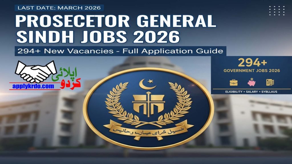 Government of Sindh Prosecutor General Jobs 2026: Apply Now