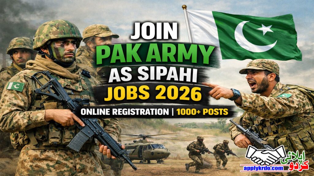 Join PAK Army as Sipahi Jobs 2026 Online Registration | 1000+ Posts