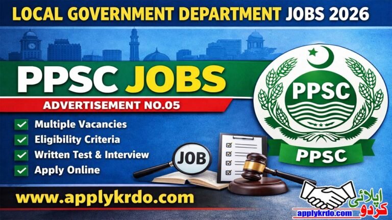 Local Government Department Jobs 2026 PPSC Jobs Advertisement No.05