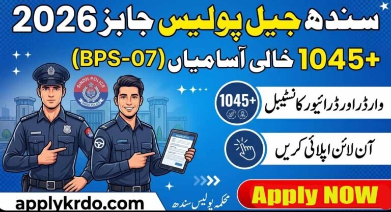 Sindh Jail Police Jobs 2026 – Apply Online for 1,045+ Warder & Driver Constable Vacancies