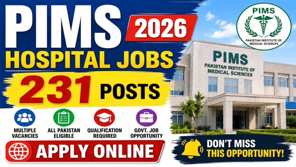 PIMS Hospital Jobs 2026: 231 Posts – Apply Online