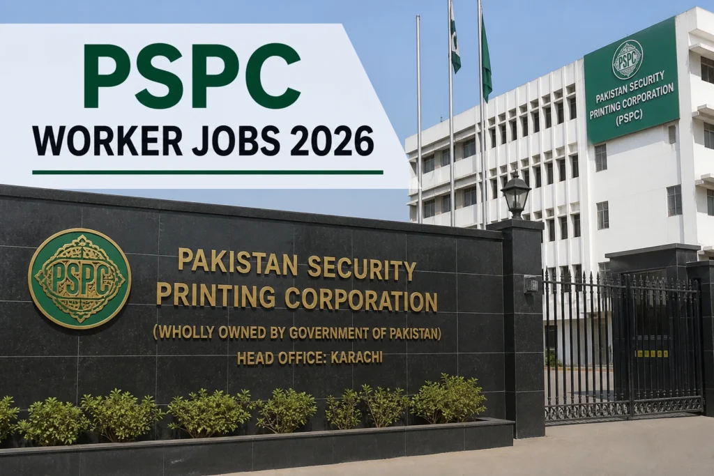 PSPC Worker Jobs 2026: Pakistan Security Printing Printing Corporation (PSPC)