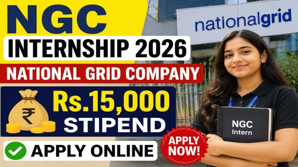 NGC Internship 2026: National Grid Company Rs.15,000 Stipend | Apply Online
