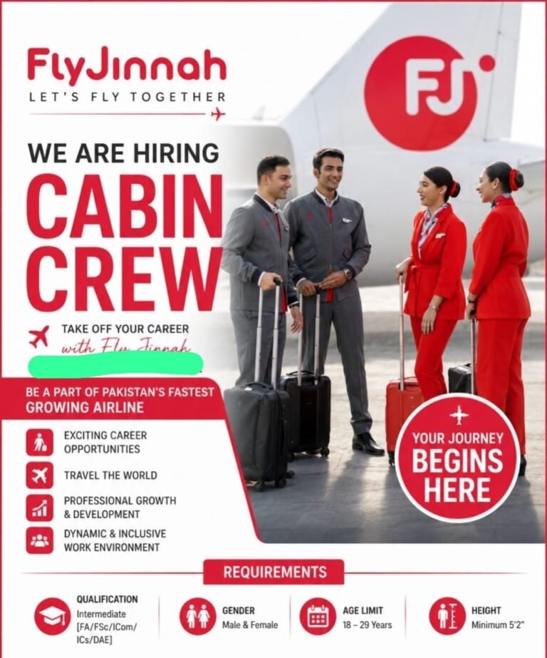 Fly Jinnah Cabin Crew Jobs 2026 Apply Online as Flight Attendant