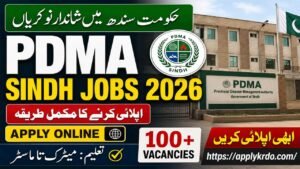 PDMA Sindh Jobs 2026 Apply Online