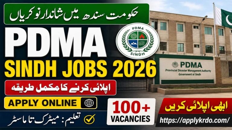 PDMA Sindh Jobs 2026 Apply Online